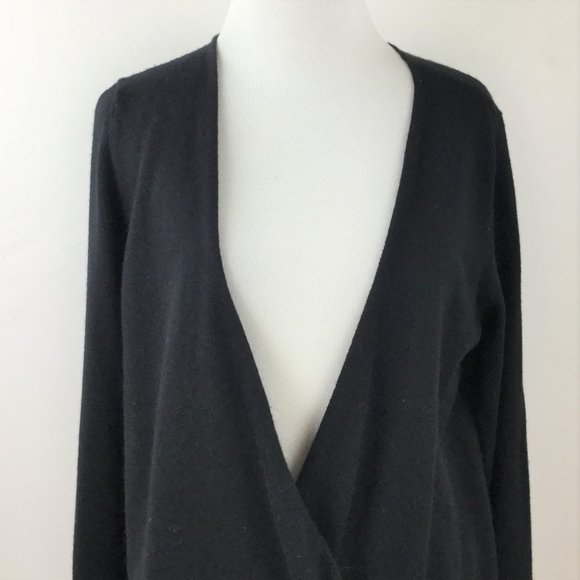 One by One Teaspoon Black Wrap Merino Wool Blouse s - Picture 5 of 11